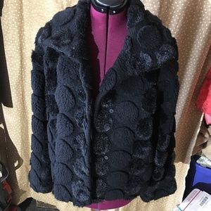 Caroline Rose jacket. Size small. Black snap front
